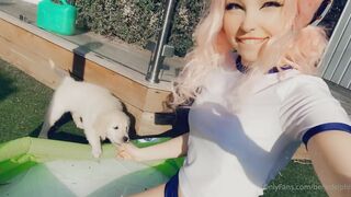 Belle Delphine   10 08 2020 Belle With Her Dog edited