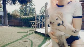 Belle Delphine   10 08 2020 Belle With Her Dog
