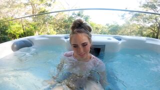 Scarlet Chase - Glass Toys Blowjob Anal In Hot Tub