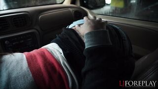 LJFOREPLAY - Front Seat Blowjob In The Rain