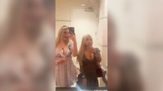 Heidi Grey   Public Bathroom Pussy Eatting Tongue Fucking With Kiara Moon 