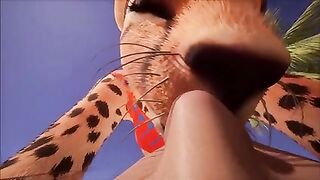 Cute Furry Cheeta Girlfriend - POV Fucking