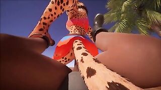 Cute Furry Cheeta Girlfriend - POV Fucking