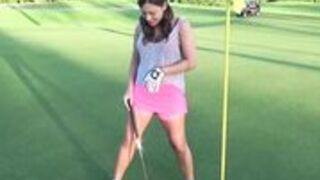 Alyssa Reece - Public Cum On Caribbean Golf Course JOI