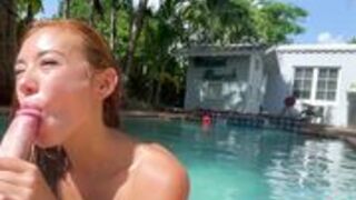 BrandiBraids - Brandibraids Sucks And Fucks Her MiamiBeach PoolBoy