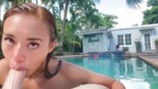 BrandiBraids - Brandibraids Sucks And Fucks Her MiamiBeach PoolBoy